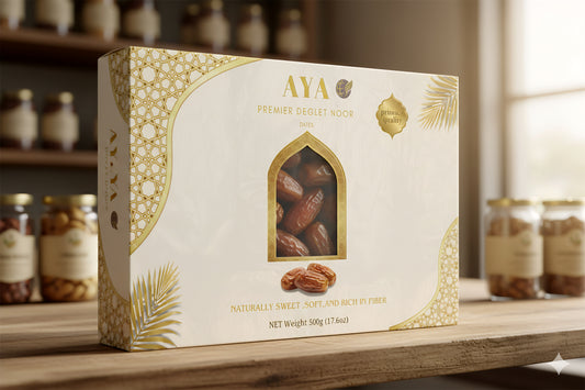 AYA Premium Deglet Noor Dates – Soft Algerian Dates (1.1 lbs / 500 g)